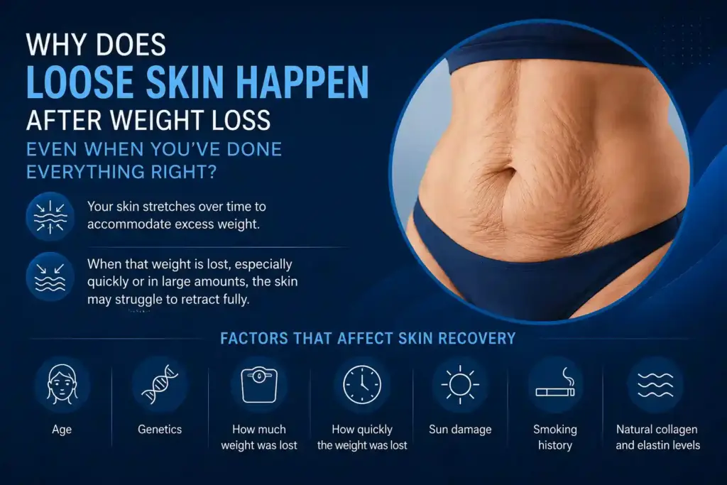 Why Does Loose Skin Happen After Weight Loss Even When You’ve Done Everything Right Wallingford?
